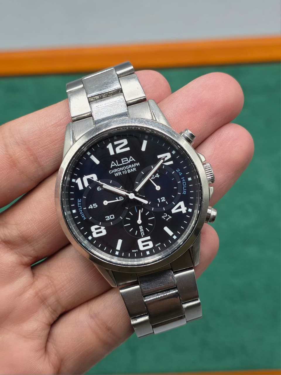 Alba Chronograph Black Dial SS