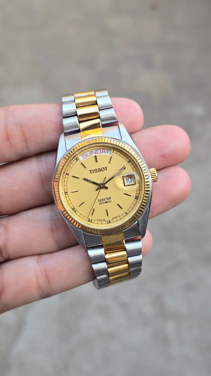 Tissot Seastar Gold Two-Tone Fluted Bezel